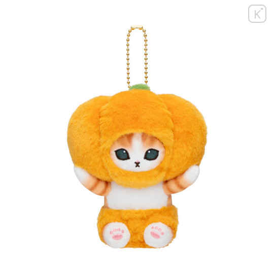 Japan Mofusand Mofumofu Marche Freshly Harvested Mascot Holder - Vegetable Cat / Pumpkin Halloween - 1