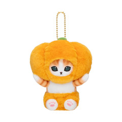 Japan Mofusand Mofumofu Marche Freshly Harvested Mascot Holder - Cat / Pumpkin