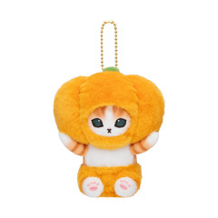 Japan Mofusand Mofumofu Marche Freshly Harvested Mascot Holder - Vegetable Cat / Pumpkin Halloween