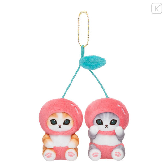 Japan Mofusand Mofumofu Marche Freshly Harvested Mascot Holder - Fruit Cat : Cherry - 1