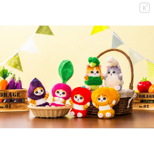 Japan Mofusand Mofumofu Marche Freshly Harvested Mascot Holder - Fruit Cat : Cherry - 3