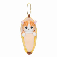 Japan Mofusand Mofumofu Marche Freshly Harvested Mascot Holder - Fruit Cat / Banana