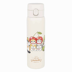 Japan Mofusand Mofumofu Marche One Push Water Bottle - Fruit Cat