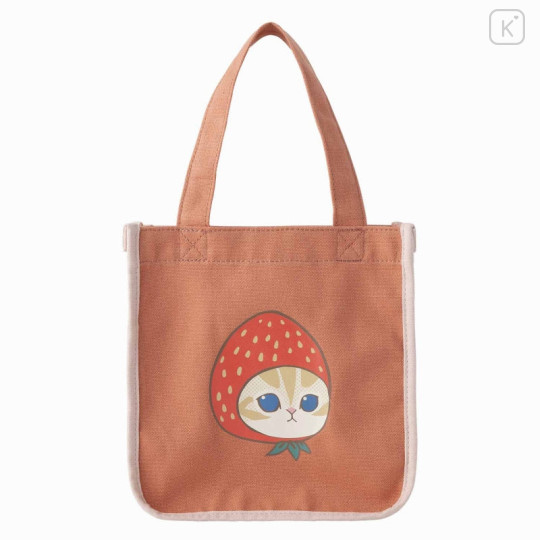 Japan Mofusand Mofumofu Marche Lunch Tote - Fruit Cat / Strawberry - 1