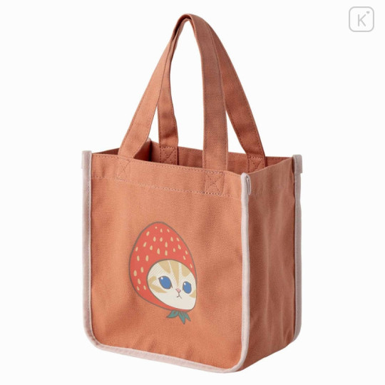 Japan Mofusand Mofumofu Marche Lunch Tote - Fruit Cat / Strawberry - 5