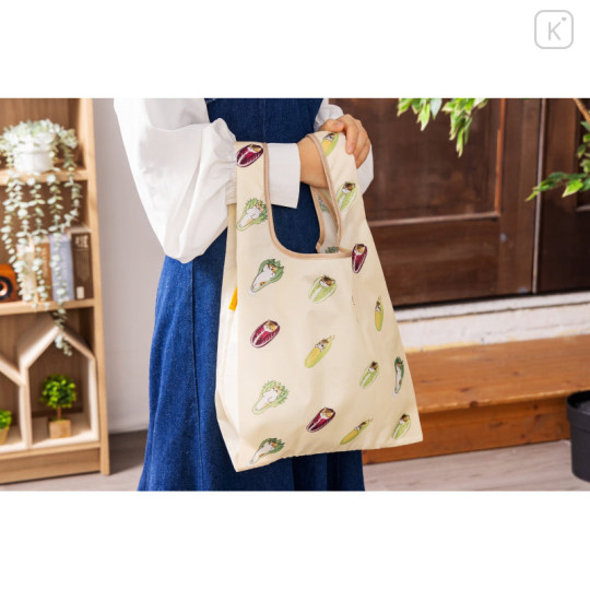 Japan Mofusand Mofumofu Marche Pocketable Eco Bag - Vegetable Cat - 2