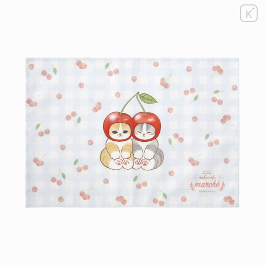 Japan Mofusand Mofumofu Marche Placemat - Fruit Cat / Cherry - 1