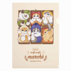 Japan Mofusand Mofumofu Marche A4 Clear File - Vegetable Cat / Assortment