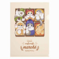 Japan Mofusand Mofumofu Marche A4 Clear File - Vegetable Cat / Assortment - 1