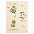 Japan Mofusand Mofumofu Marche A4 Clear File - Vegetable Cat / Assortment - 4