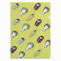 Japan Mofusand Mofumofu Marche A4 Clear File - Vegetable Cat / Sleeping