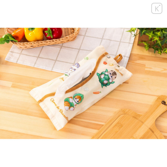 Japan Mofusand Mofumofu Marche Tissue Box Cover - Vegetable Cat - 2