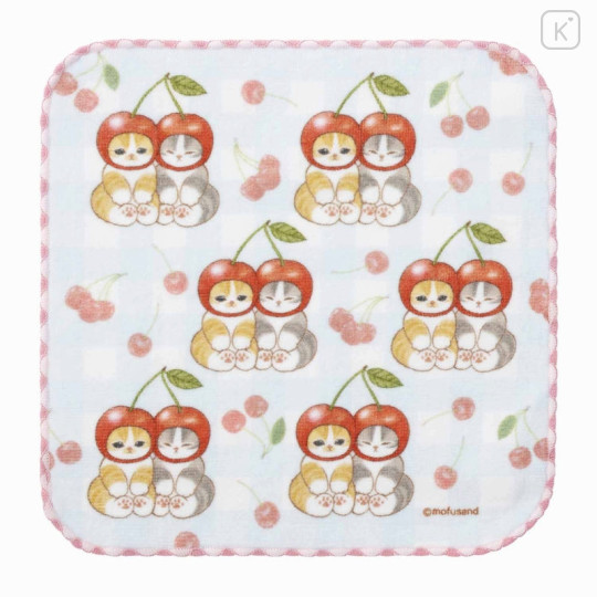 Japan Mofusand Mofumofu Marche Hand Towel - Fruit Cat / Cherry - 1