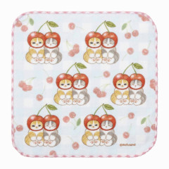 Japan Mofusand Mofumofu Marche Hand Towel - Fruit Cat / Cherry