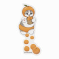 Japan Mofusand Mofumofu Marche Vinyl Sticker - Fruit Cat / Orange Roll - 1