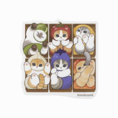 Japan Mofusand Mofumofu Marche Vinyl Sticker - Vegetable Cat / Assortment