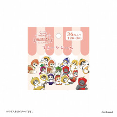 Japan Mofusand Mofumofu Marche Flake Sticker - Cat / Pink