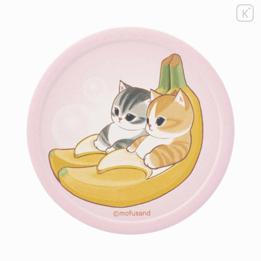 Japan Mofusand Mofumofu Marche Water Absorption Coaster - Cat / Banana - 1