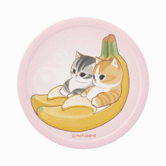 Japan Mofusand Mofumofu Marche Water Absorption Coaster - Cat / Banana