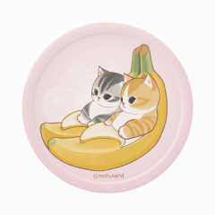 Japan Mofusand Mofumofu Marche Water Absorption Coaster - Fruit Cat / Banana Nyan