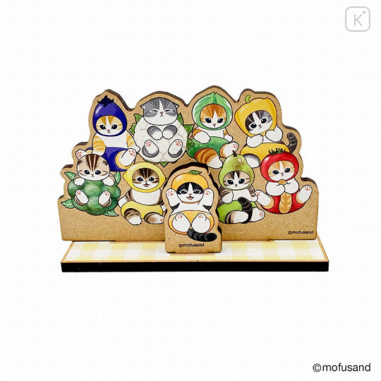 Japan Mofusand Mofumofu Marche Wooden Stand - Cat / Collection - 1