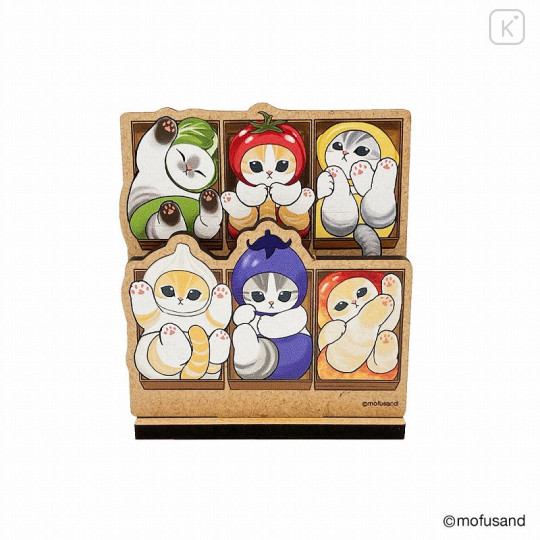 Japan Mofusand Mofumofu Marche Wooden Stand - Cat / Box - 1