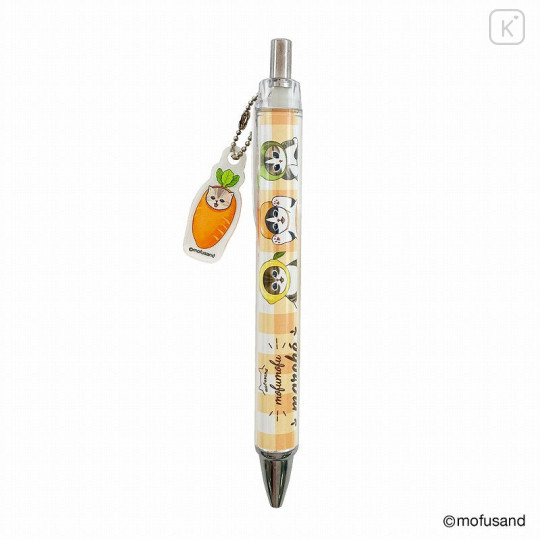 Japan Mofusand Mofumofu Marche Mascot Ballpoint Pen - Vegetable Cat / Carrot Nyan - 1