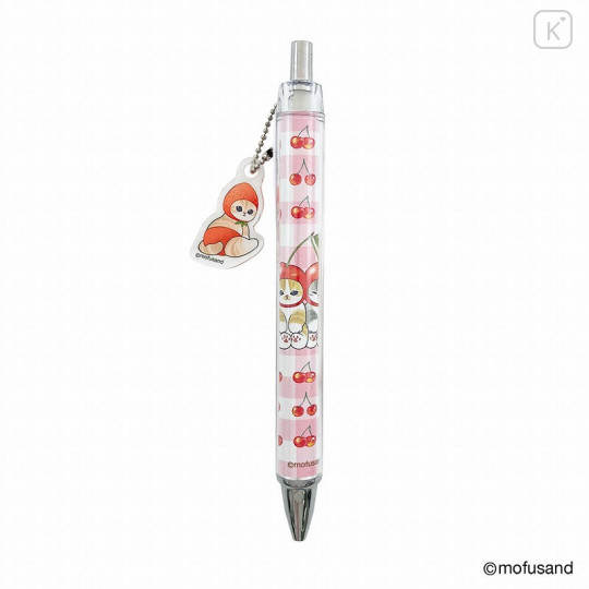 Japan Mofusand Mofumofu Marche Mascot Ballpoint Pen - Fruit Cat / Cherry Nyan - 1