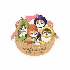 Japan Mofusand Mofumofu Marche Big Vinyl Sticker - Cat F