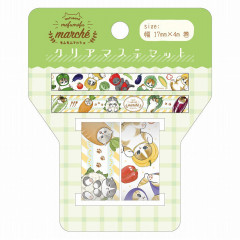 Japan Mofusand Mofumofu Marche Clear Masking Tape 2pcs Set - Cat A