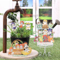 Japan Mofusand Mofumofu Marche 2way Pickrill Stand - Cat B Plant Marker Garden Stakes - 2