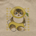 Japan Mofusand Mofumofu Marche Tote Bag - Fruit Cat / Lemon Beige - 4