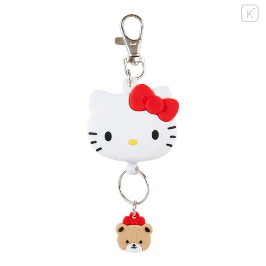 Japan Sanrio Original Face Shaped Reel Keychain - Hello Kitty - 1