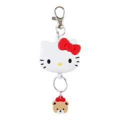 Japan Sanrio Original Face Shaped Reel Keychain - Hello Kitty