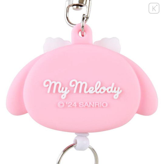 Japan Sanrio Original Face Shaped Reel Keychain - My Melody - 4