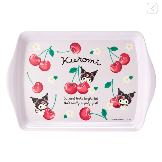 Japan Sanrio Original Melamine Mini Tray - Kuromi / Colorful Fruit - 2
