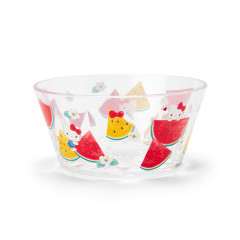 Japan Sanrio Original Clear Bowl - Hello Kitty / Colorful Fruit