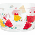 Japan Sanrio Original Clear Bowl - Hello Kitty / Colorful Fruit - 3