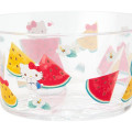 Japan Sanrio Original Clear Bowl - Hello Kitty / Colorful Fruit - 4