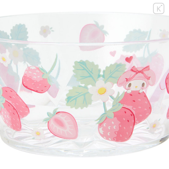Japan Sanrio Original Clear Bowl - My Melody / Colorful Fruit - 3