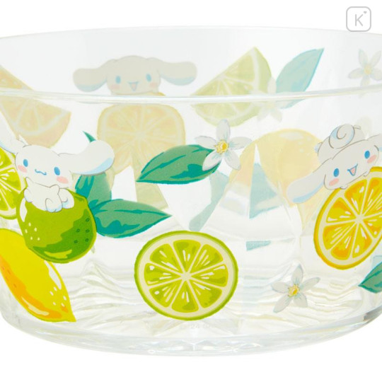 Japan Sanrio Original Clear Bowl - Cinnamoroll / Colorful Fruit - 4