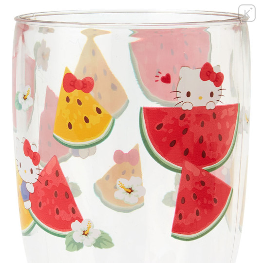 Japan Sanrio Original Footed Cup - Hello Kitty / Colorful Fruit - 3