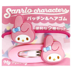 Japan Sanrio Hair Clip & Hair Tie - My Melody / Smile