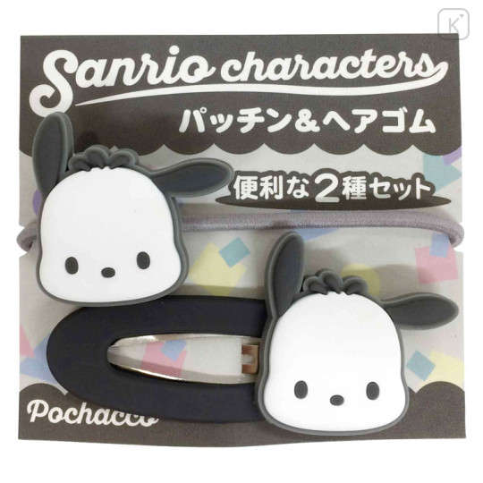 Japan Sanrio Hair Clip & Hair Tie - Pochacco / Smile - 1