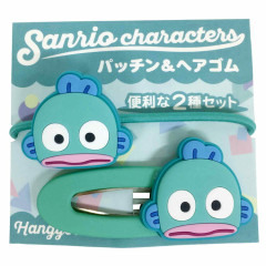 Japan Sanrio Hair Clip & Hair Tie - Hangyodon / Smile