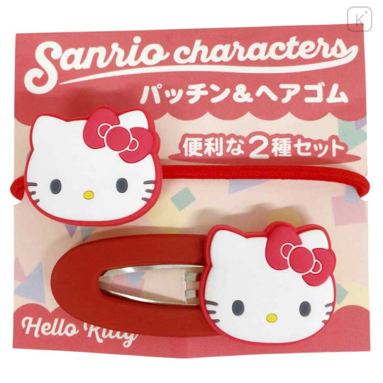 Japan Sanrio Hair Clip & Hair Tie - Hello Kitty / Smile - 1
