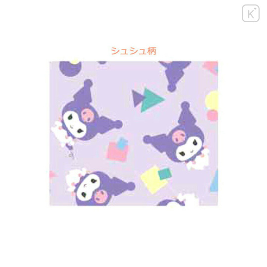 Japan Sanrio Hair Scrunchie & Mascot Tie - Kuromi / Smile - 2