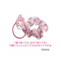 Japan Sanrio Hair Scrunchie & Mascot Tie - Kuromi / Smile - 3
