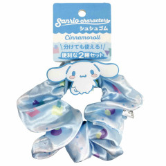 Japan Sanrio Hair Scrunchie & Mascot Tie - Cinnamoroll / Smile