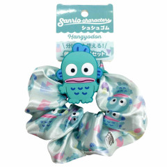 Japan Sanrio Hair Scrunchie & Mascot Tie - Hangyodon / Smile